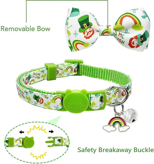 2 Pack St. Patrick Day Cat Collar - Image 2