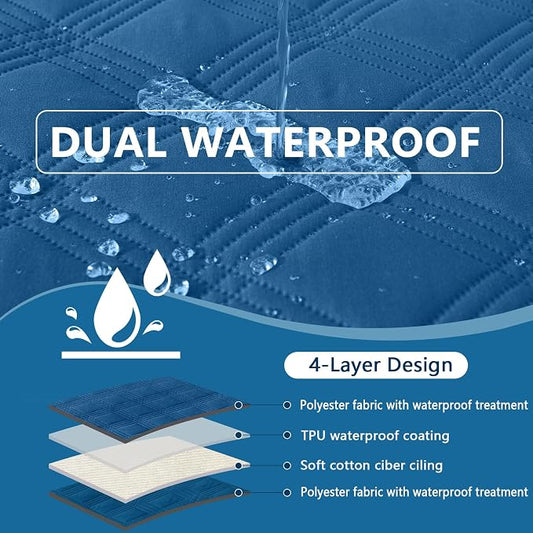 hyha Waterproof Dog Blanket, Reversible Pet Bed Blanket, Soft Sofa Couch Cover - Image 2