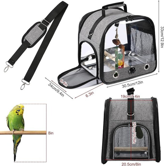 SUERTREE Bird Carrier Bag Bird Travel Cage - Image 2
