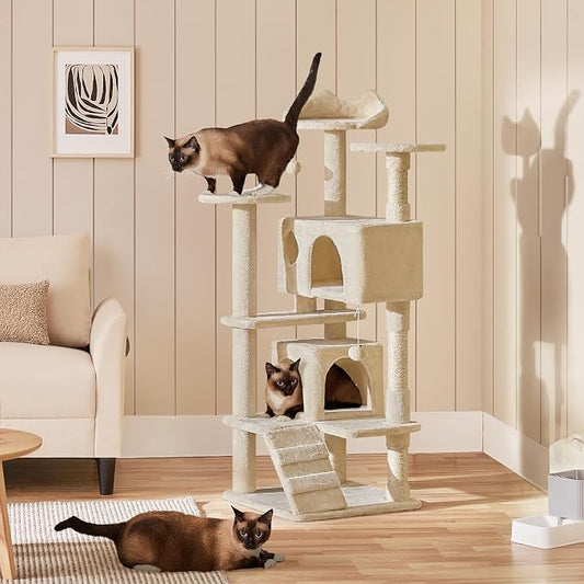 Yaheetech 54in Cat Tree Tower Condo Furniture Scratch Post - Image 2