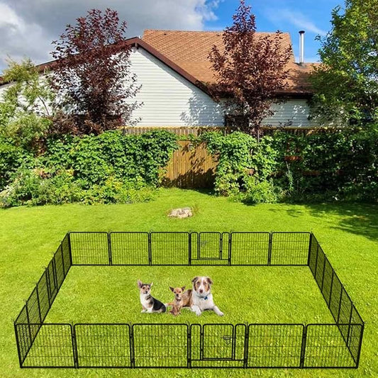 BestPet | Dog Playpen | 24 Inch, 24 Panels | Heavy Duty Metal Pet Exercise Pen - Image 2
