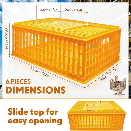 Sintuff Poultry Carrier Crate Plastic Chicken Transport Cage Bird Carriers - Image 2