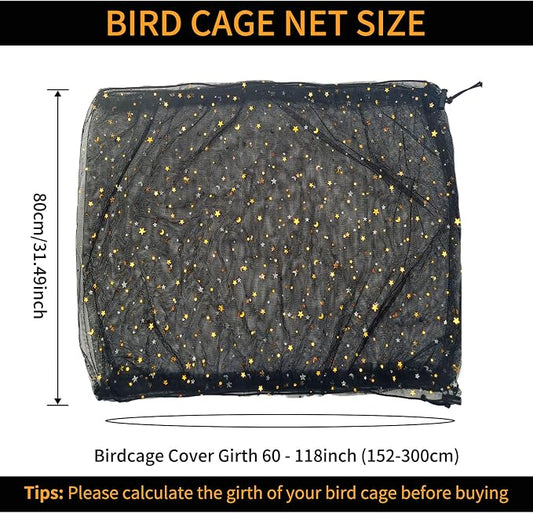 Bird Cage Seed Catcher, 60-118'' Large Bird Cages Cover, 31.5'' H Adjustable - Image 2