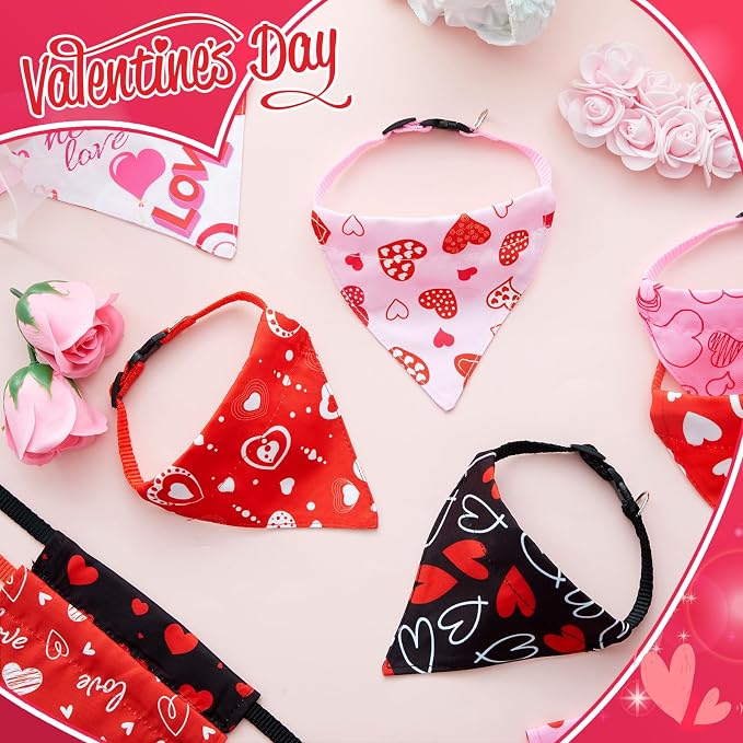 Sanwuta 10 Pcs Mother's Day Cat Collar Bandanas, Breakaway Adjustable Kitty - Image 6