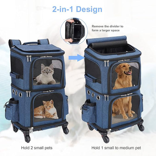 Double-Compartment Pet Carrier Backpack - Image 2