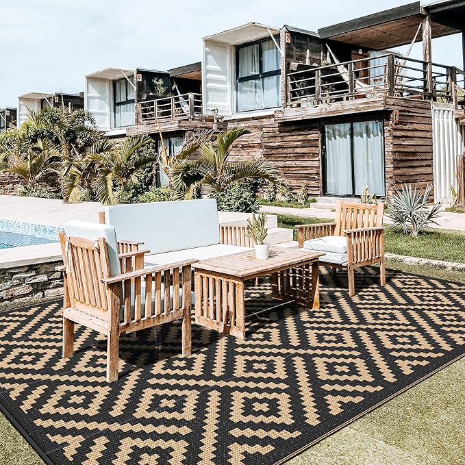 GENIMO Outdoor Rug for Patio Clearance, Reversible Plastic Straw Rugs for RV - Image 7