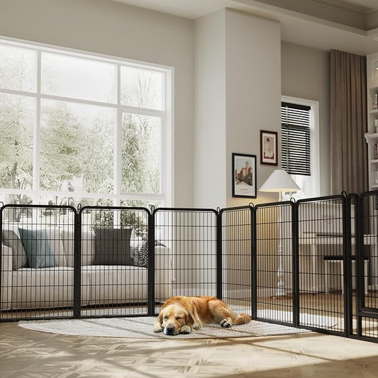 Yaheetech Dog Playpen Outdoor, 40 inch 4 Panels Dog Pen Indoor Heavy Duty Puppy - Image 2