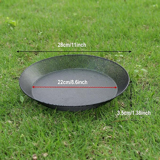 2pcs Metal Round Bird Feeders Tray, Wild Birds Seed Feeder, Mesh Tray Outdoor - Image 2