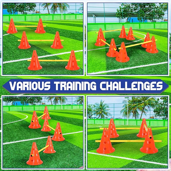 10 Sets Dog Agility Hurdle Cone Set 20 Pcs Exercise Cones - Image 7