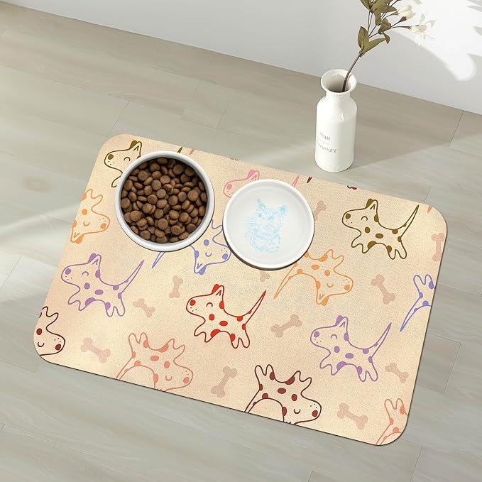 Pet Feeding Mat for Floors Waterproof Dog Mat for Food and Water Absorbent - Image 9