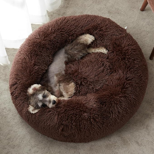 WESTERN HOME WH Calming Dog Bed & Cat Bed, Anti-Anxiety Donut Dog Cuddler Bed - Image 2