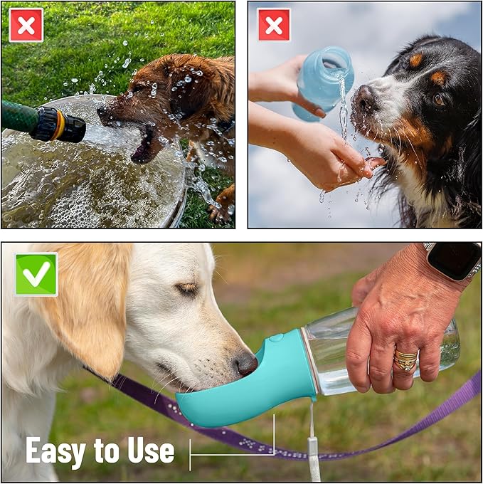 Mr. Pen- Dog Water Bottle, 19 oz, Aqua Blue, Portable Dog Water Bottle Dispenser - Image 7