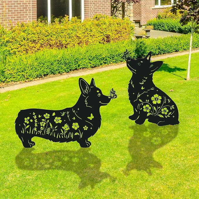Corgi Metal Garden Stakes Yard Decor, Lawn Ornaments, Dachshund Outdoor - Image 6