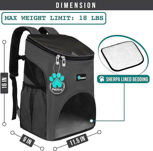 PetAmi Small Dogs and Cat Backpack Carrier, Airline Approved Pet Backpack - Image 2