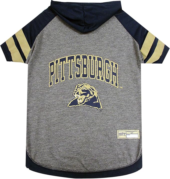 NCAA PTTSBURGH Panthers Hoodie for Dogs & Cats, X-Small Collegiate Licensed Dog by PETSFIRST