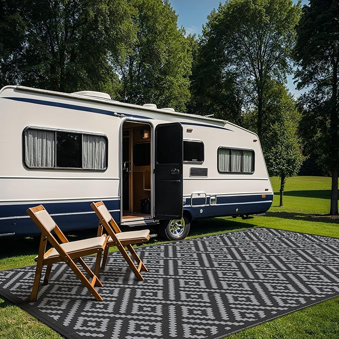 GENIMO Outdoor Rug for Patio Clearance, Reversible Plastic Straw Rugs for RV - Image 7