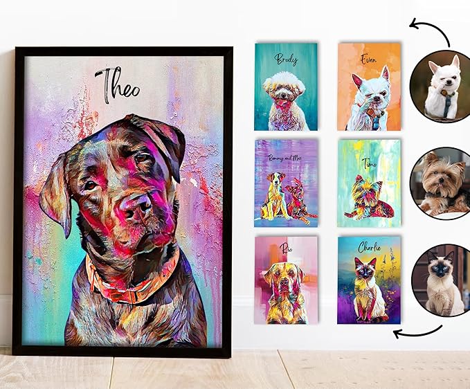 Julyly POD Custom Dog Portrait, Personalized Canvas Wall Art - Image 7