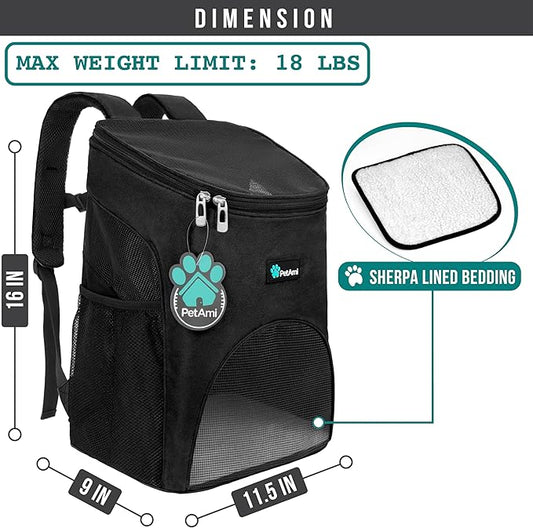 PetAmi Small Dogs and Cat Backpack Carrier, Airline Approved Pet Backpack - Image 2
