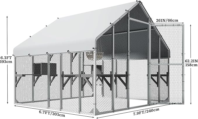 DWVO 94 Inch Catio Outdoor Cat Enclosure, Large Outdoor Cat House - Image 6