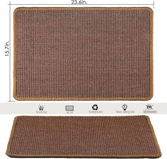 Cat Scratching Mat, 23.6 x 15.7inch Sisal Cat Scratchers - Image 2