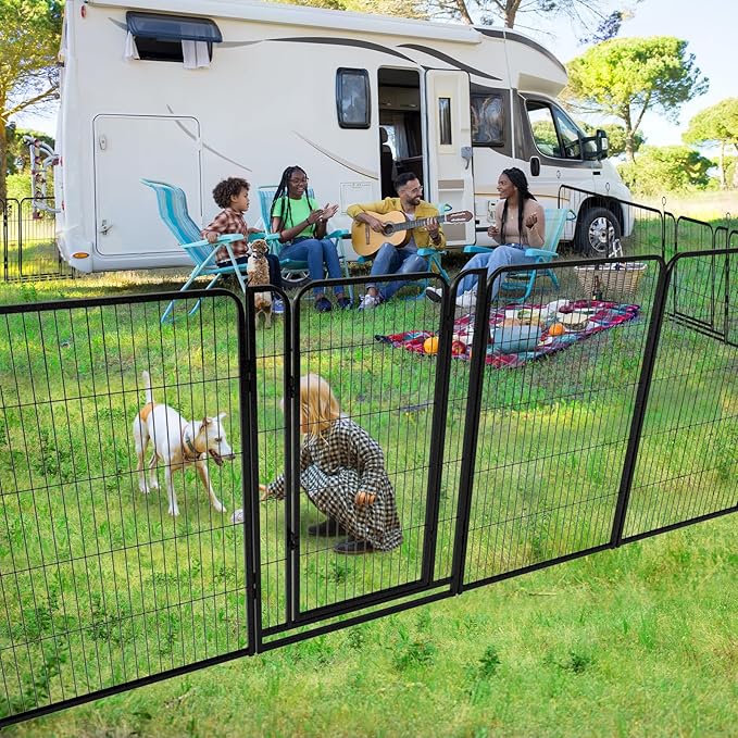 Dog Playpen Outdoor Extra Wide 16 Piece Panels Heavy Duty Dog Fence 47" Height - Image 9