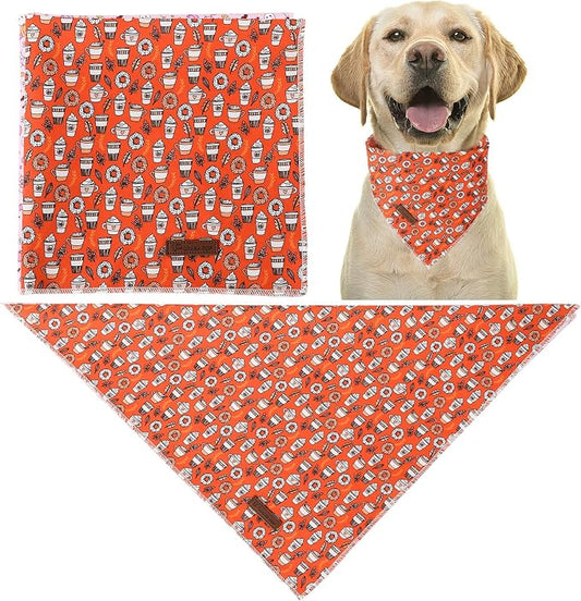 Fall Dog Bandana, Autumn Triangle Bid Scarf - Image 2
