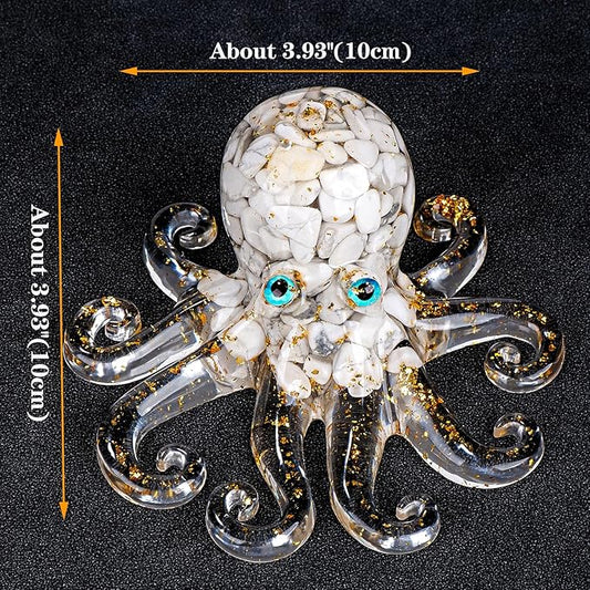 Natural Crystal Gravel Octopus Resin Marine Animals Fish Tank Decorative - Image 2