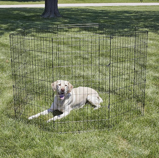 New World Folding Metal Dog Exercise Pen, Indoor/Outdoor Playpen - Image 2