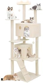 Athena Collection Cat Tree, 77 Inch Cat Tower - Image 8