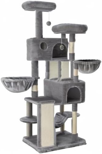 SHA CERLIN 65in Larger Cat Tree Tower Condo - Image 10