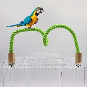 2 Pack Bird Hemp Rope Perch Swing, Bird Cage Stand Pole Accessories, Paw - Image 3