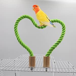 2 Pack Bird Hemp Rope Perch Swing, Bird Cage Stand Pole Accessories, Paw - Image 2