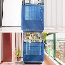Ventilated Nylon Bird Cage Cover, Bird Cage Seed Catcher Large Size Bird Cage - Image 2