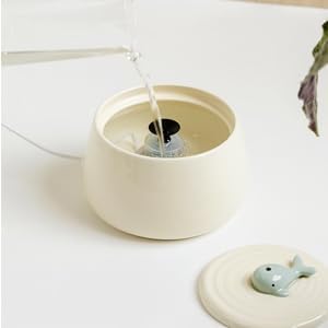 Ceramic Cat Water Fountain, 45oz/1.3L Ultra-Silent Automatic Pet Drinking Water - Image 7