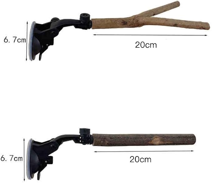 2 PCS Parrot Perch Stand with Suction Cup, Window Perch - Image 3