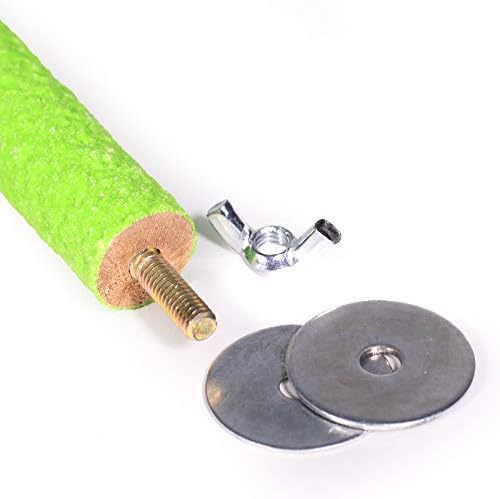 Bird Cage Perch Parrot Sand-Surface Stand 2Pack Grinding Wood Stick Platform - Image 3