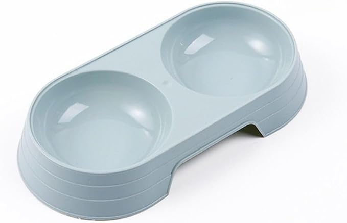 Cat Double Bowl 1PC Practical Dog Food Tray Portable Pet Accessories Candy by Unknown