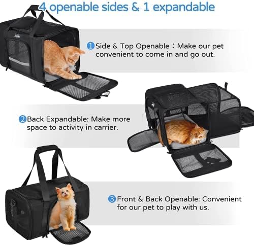 Dog Carriers for Small Dogs, Cat Carrier Travel, Expandable, Collapsible - Image 6