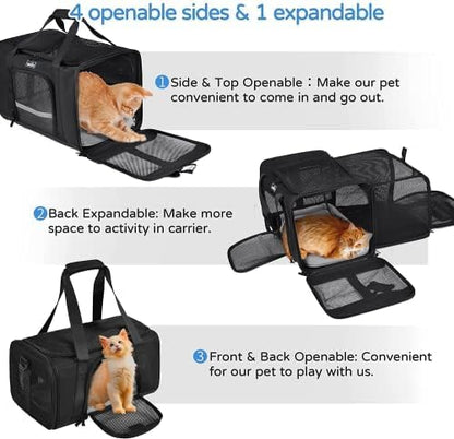 Dog Carriers for Small Dogs, Cat Carrier Travel, Expandable, Collapsible - Image 6