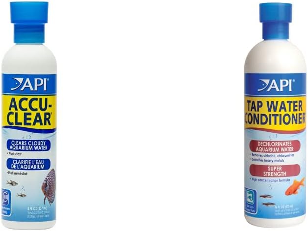 API ACCU-CLEAR Freshwater Aquarium Water Clarifier and API TAP WATER by API