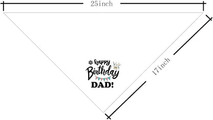 Happy Birthday Dad Dog Bandana, Dad's Gift Dog Bandana, Pet Scarf Accessories - Image 4