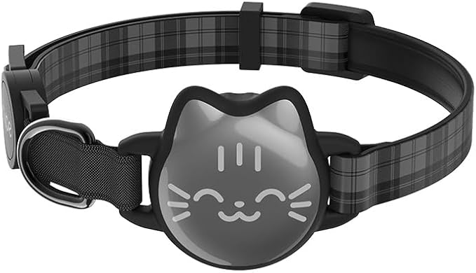 Waterproof Airtag Cat Collar, Breakaway Cat Airtag Collar by typecase