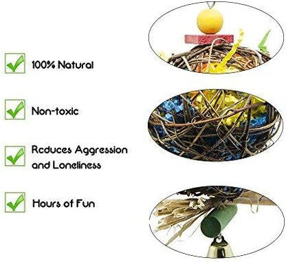 EBaokuup 2 Pack Bird Chewing Toys Foraging Shredder Parrot Cage Shredder - Image 2