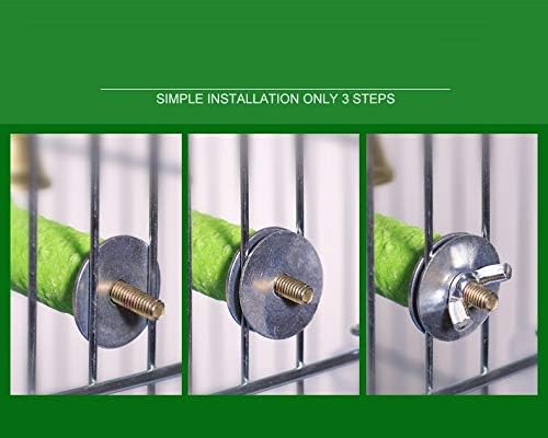Bird Cage Perch Parrot Sand-Surface Stand 2Pack Grinding Wood Stick Platform - Image 5
