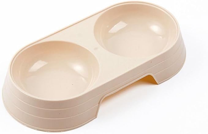 Cat Double Bowl 1PC Practical Dog Food Tray Portable Pet Accessories Candy by Unknown