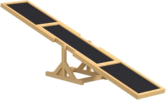 71" Dog Agility Seesaw Outdoor for Training and Exercise, Wooden Platform Dog - Image 8