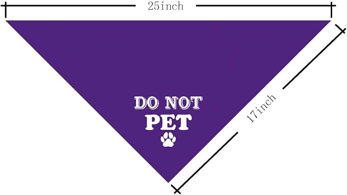 Do Not Pet Dog Bandana, Funny Cute Dog Bandana, Pet Dog Triangle Scarf - Image 4