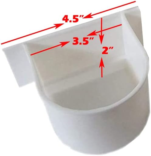 Lot of 4 Bird Cage Winged Universal Plastic Seed Water Food Feeder Cups - Image 2