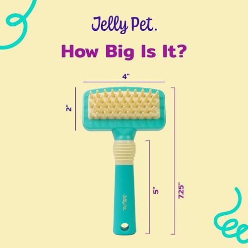 JELLY PET Deshedding Dog Bath Brush Scrubber - Image 6