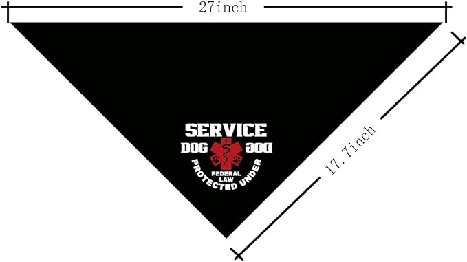 Dog Bandana, Service Dog Bandana, Dogs Scarf Classical Printing, Dogs Scarf - Image 2